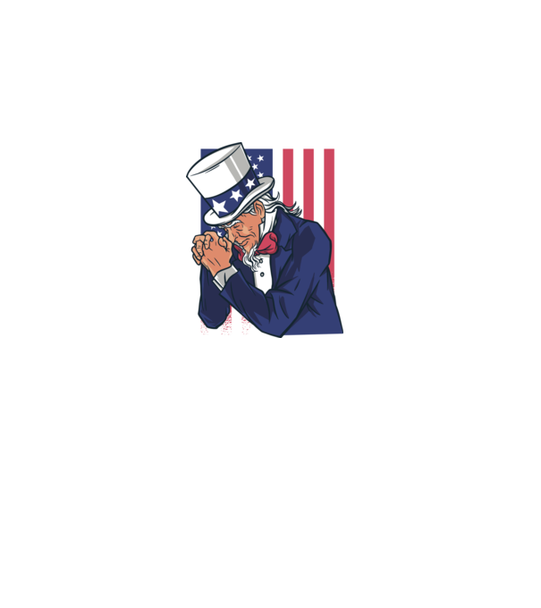 Uncle Sam se roagă model gri pe tricou