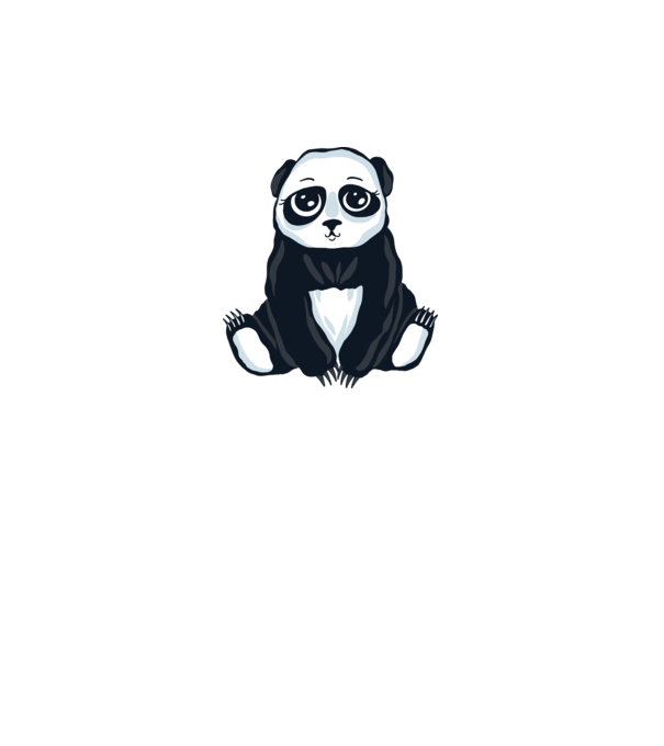 Panda drăguț model gri pe tricou