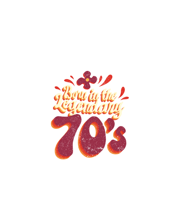 'Born in the Legendary 70''s' model negru pe tricou