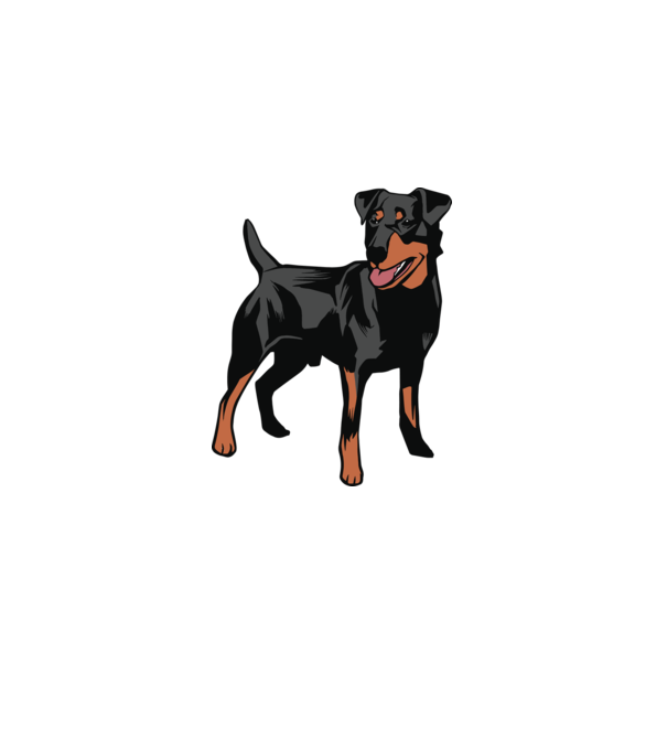 Câine de vânătoare german Terrier model nisipiu pe tricou