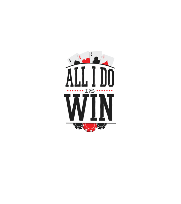 All I do is win Poker model gri pe tricou
