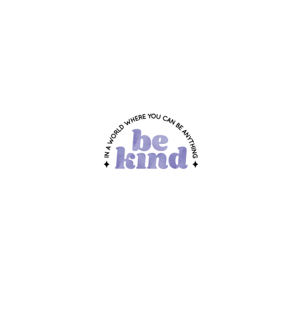 Be kind model alb pe tricou