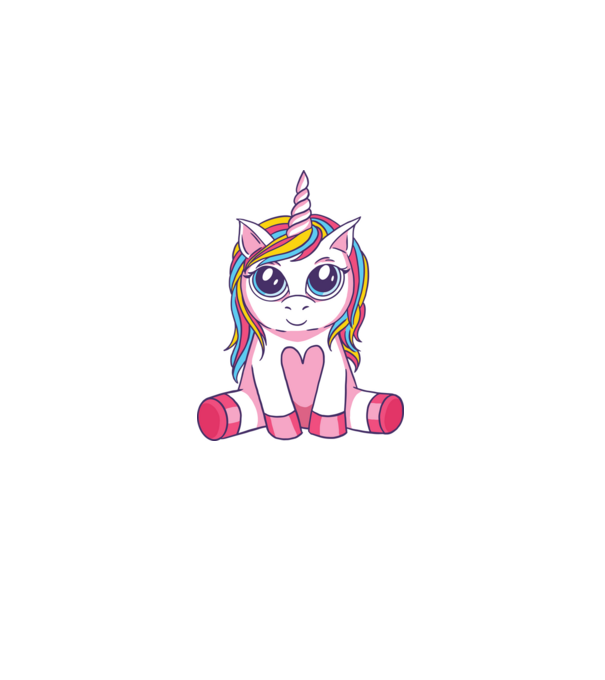 Unicorn drăguț model albastru deschis pe tricou
