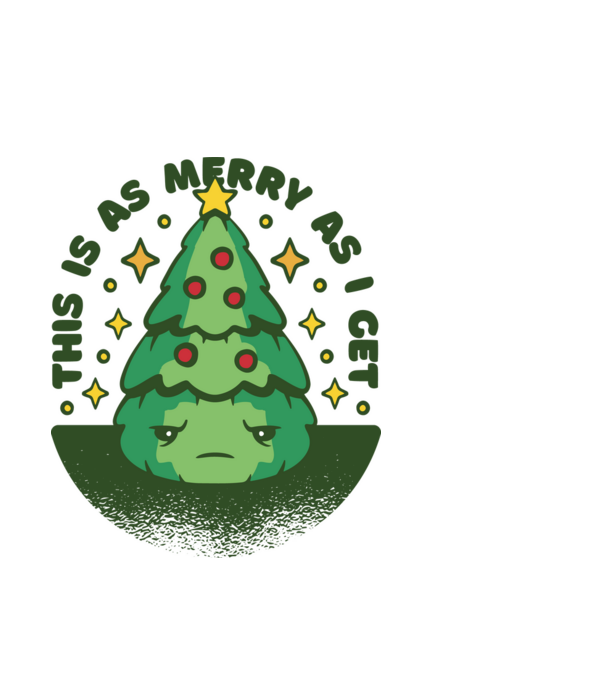 This is as merry as i get tricou Crăciun model alb pe tricou