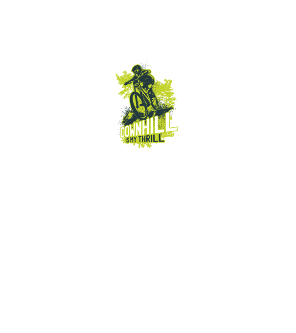 Downhill Is My Thrill tricou bicicletă model negru pe tricou