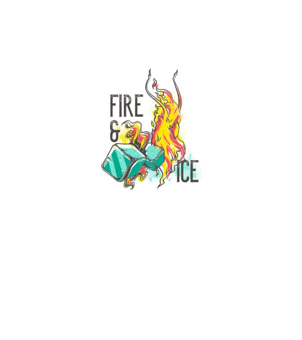 Fire and Ice model gri pe tricou