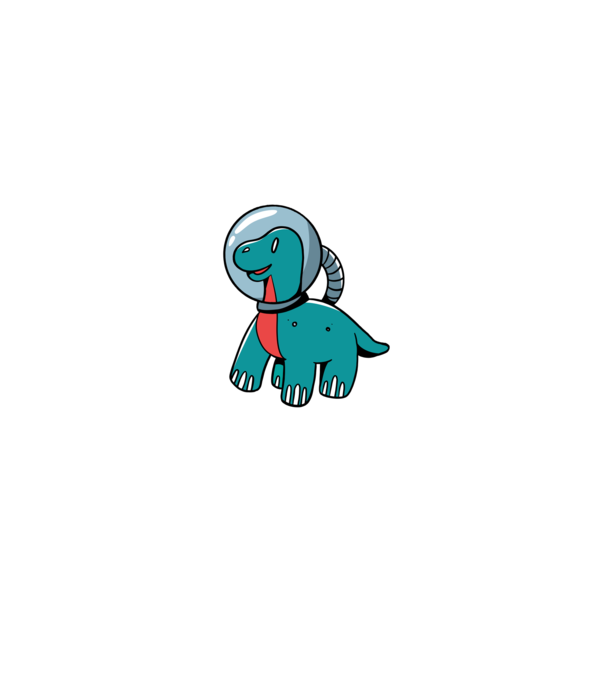 Dinozaur Astronaut model negru pe tricou