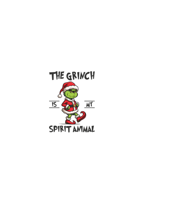 Grinch is my spirit animal model alb pe tricou