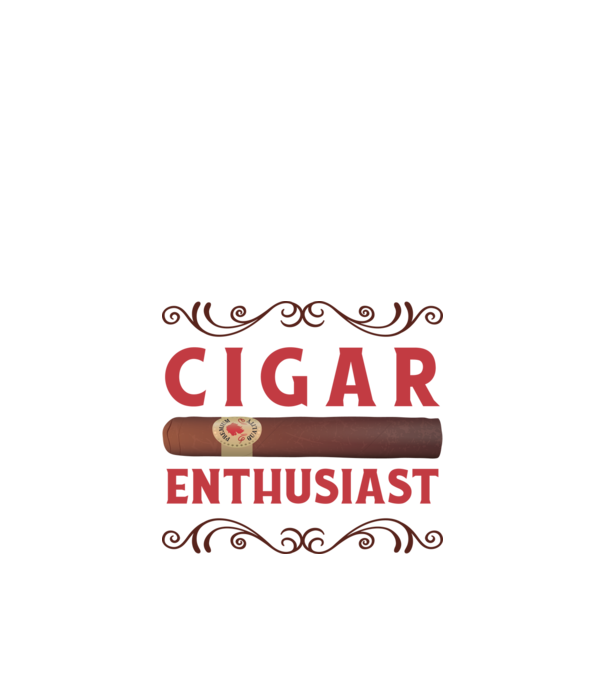 Pasionat de trabucuri model alb pe tricou