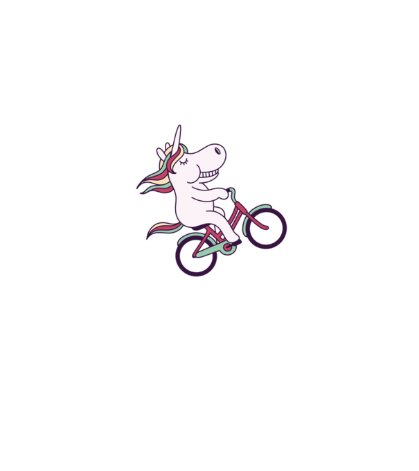 unicorn cu bicicletă model gri pe tricou