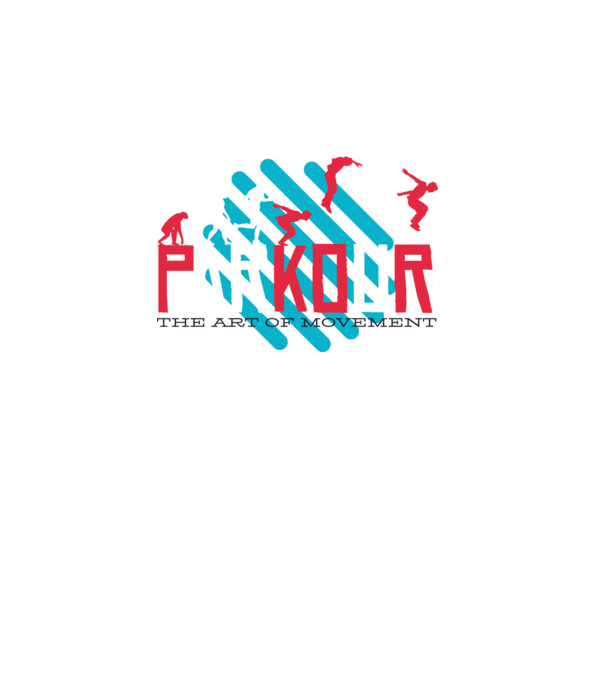 Parkour - Arta mișcării model roz pe tricou