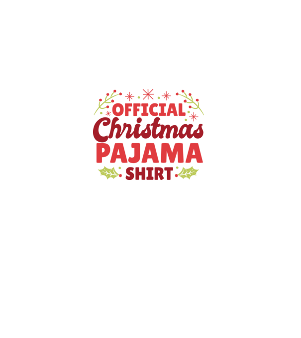 Pijama de Crăciun model alb pe tricou