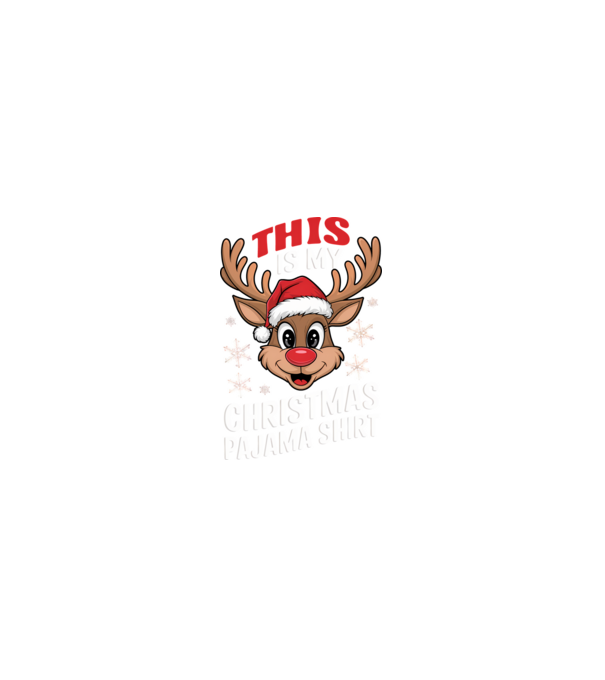 Christmas Pajama Reindeer Negru model negru pe tricou