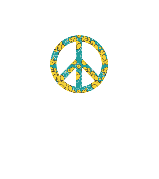 Simbol Baseball Peace model negru pe tricou