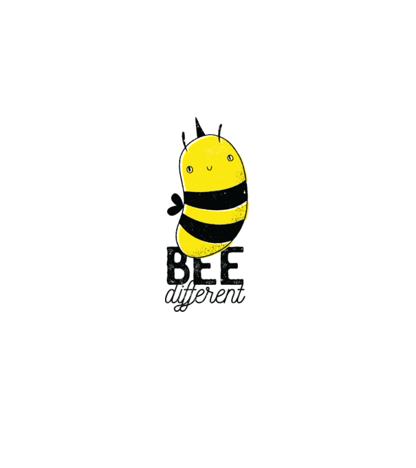 Bee different tricou albinuță model alb pe tricou