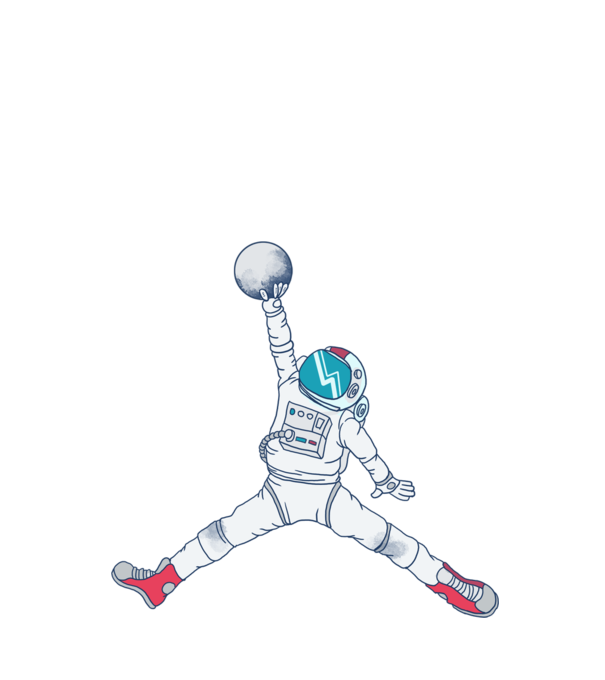 Air Astronaut tricou astronaut model roșu pe tricou