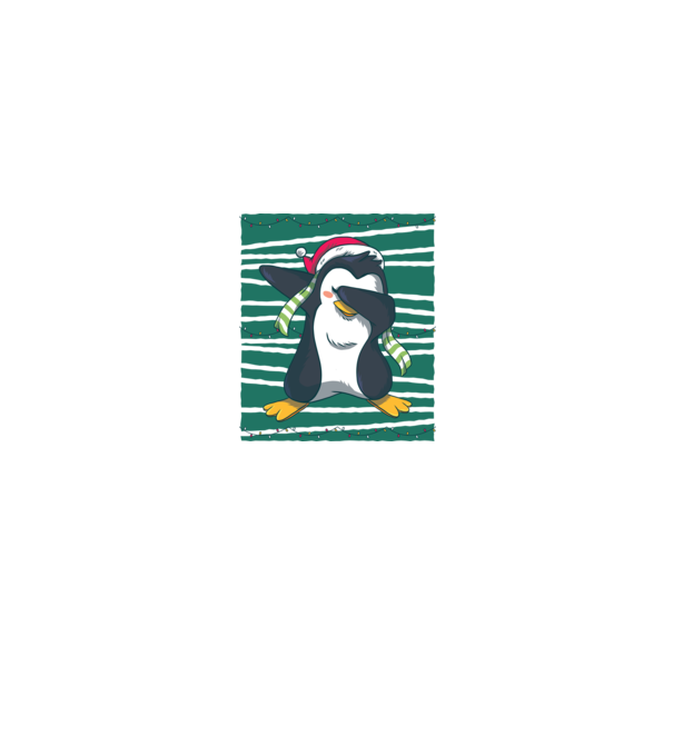 Pinguin DAB Crăciun model alb pe tricou