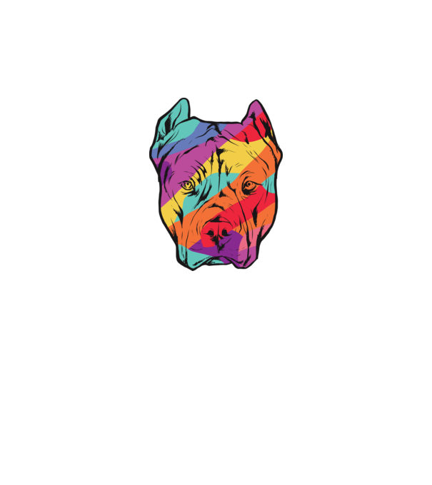 Cap colorat Pitbull model alb pe tricou