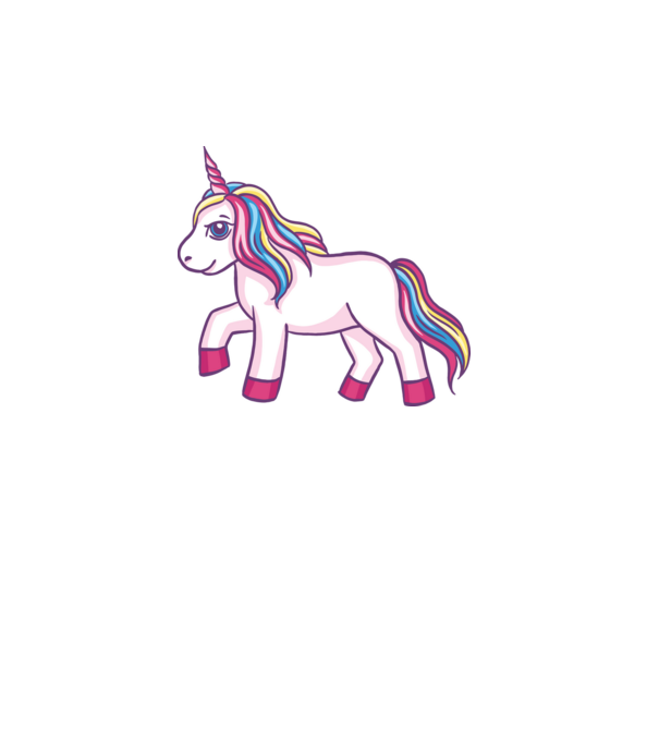 Unicorn drăguț model turcoaz pe tricou