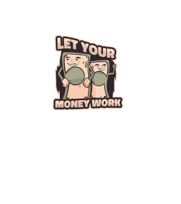 Let your money work model roșu pe tricou