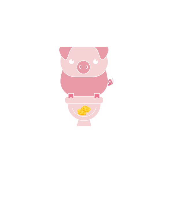 Little Pig model albastru închis pe tricou