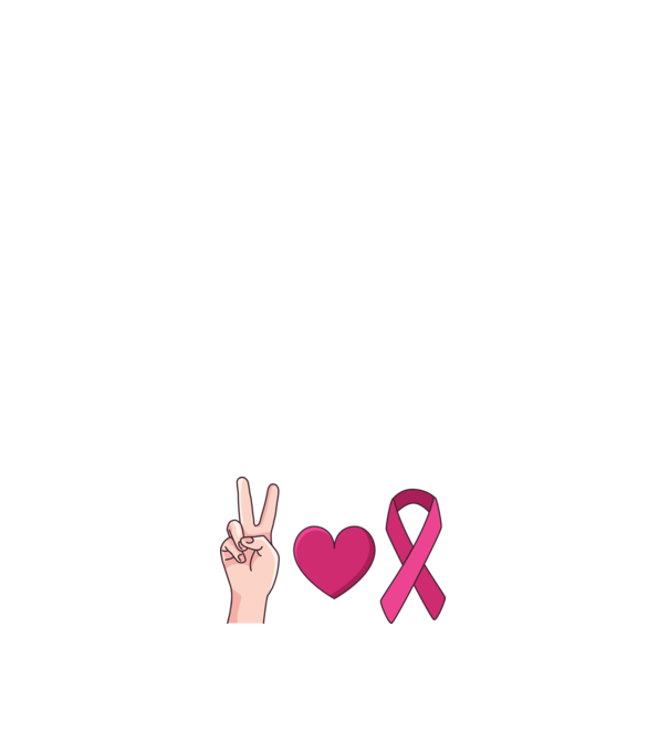 Peace Love lupta împotriva cancerului de sân model negru pe tricou