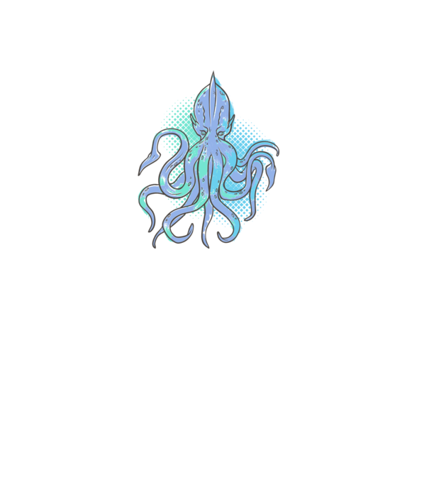Cthulhu Caracatiță model negru pe tricou