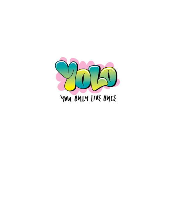 YOLO - You only live once model alb pe tricou