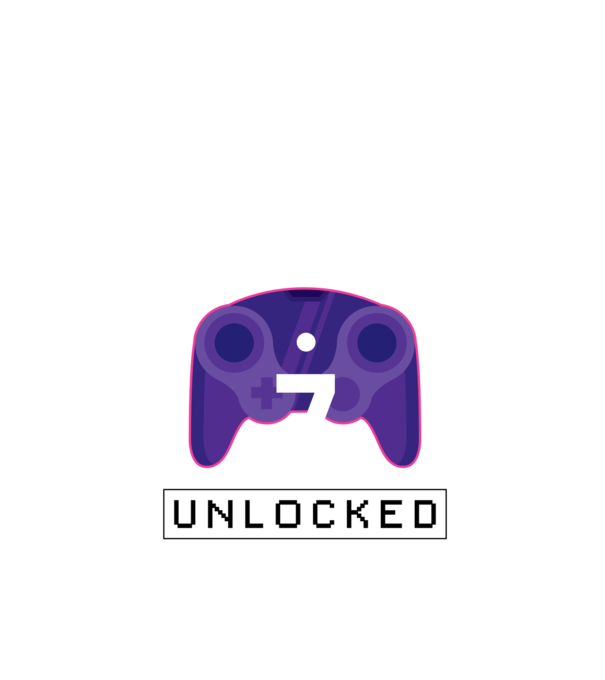 Level 7 Unlocked Gamer Birthday model negru pe tricou