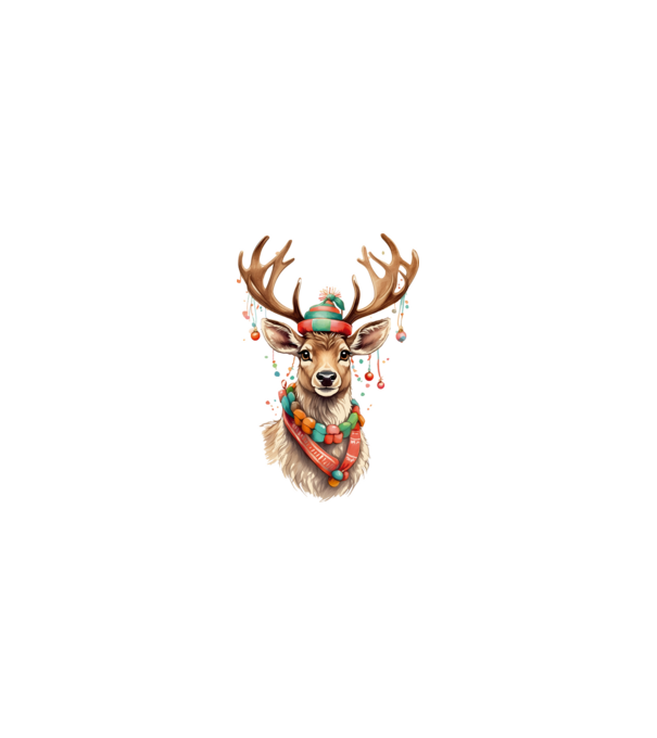 Festive Reindeer model nisipiu pe tricou