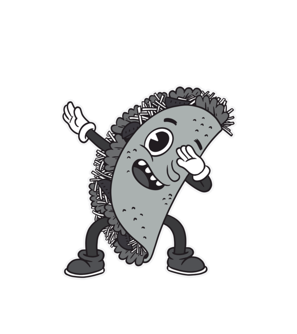 Taco DAB model alb pe tricou