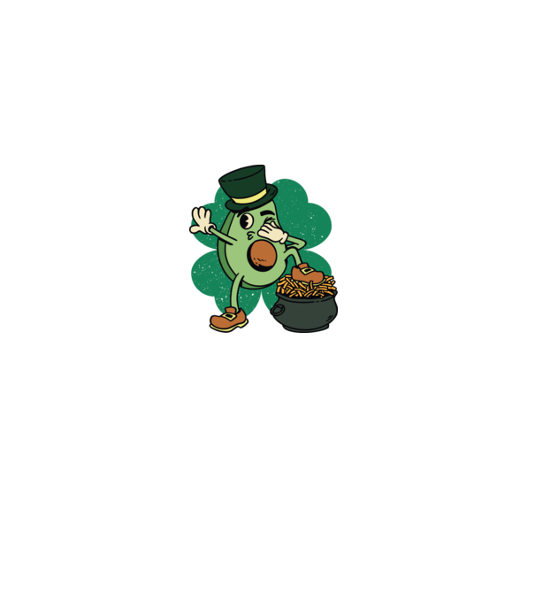 Avocado St. Patrick DAB model gri pe tricou