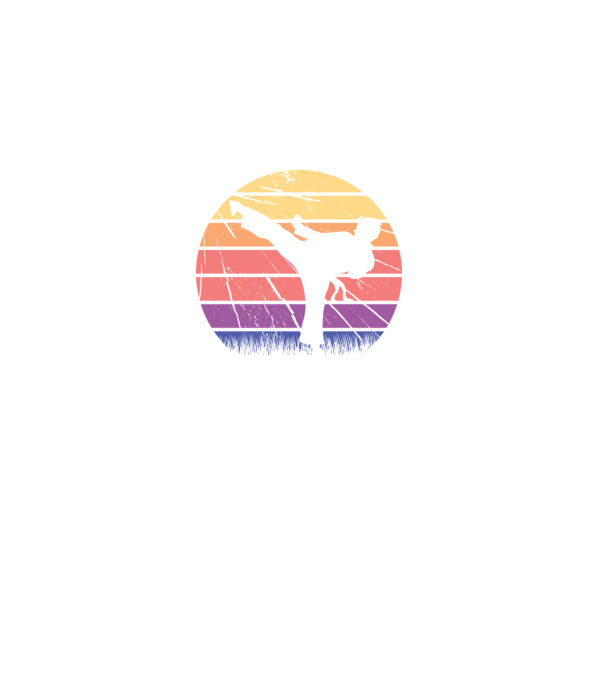 Karate Retro model negru pe tricou
