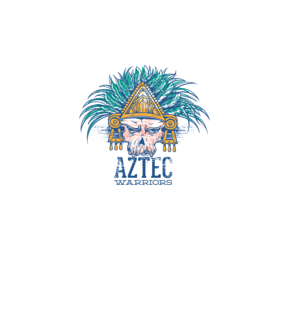 Aztec Warriors model alb pe tricou