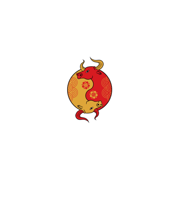 Bivol Yin Yang model mentă pe tricou