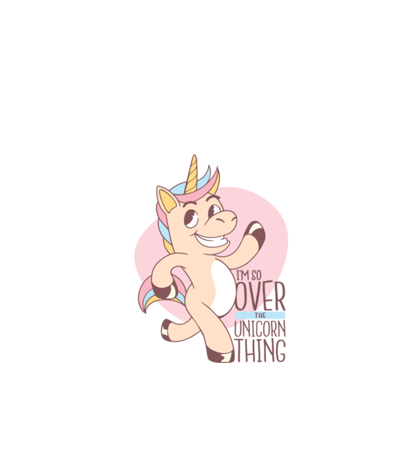 Am trecut de mult peste perioada de Unicorn model alb pe tricou
