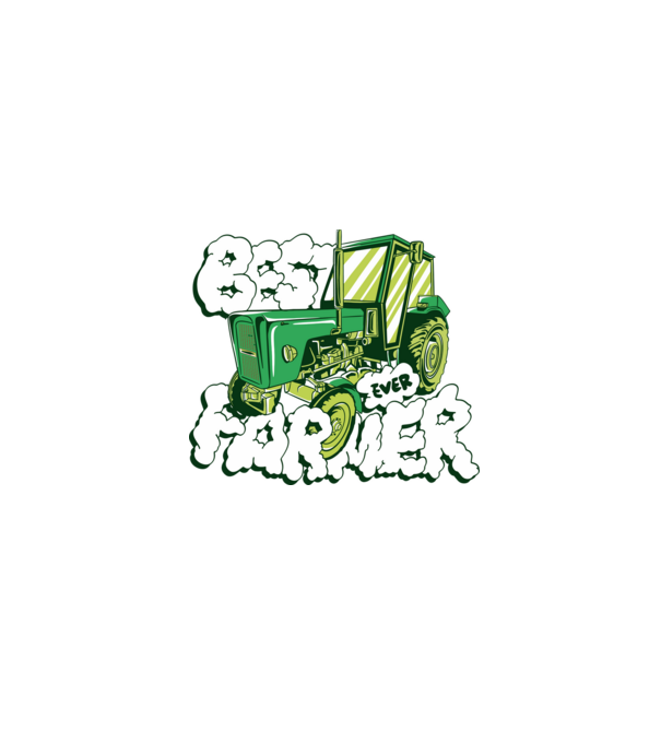 Best Farmer Ever cu Tractor model negru pe tricou