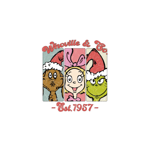Whoville & Co. - Grinch model alb pe tricou