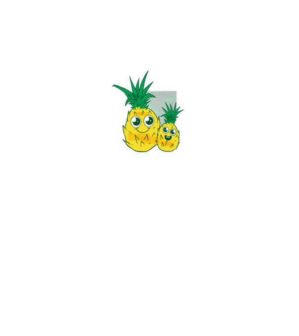 Familie Ananas model alb pe tricou