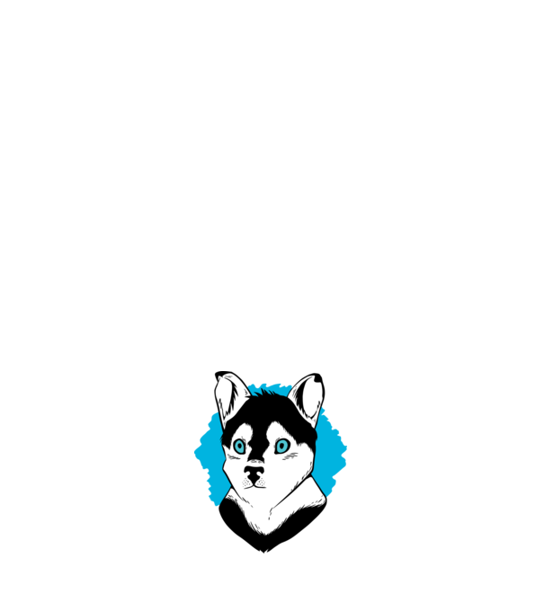 Câine Pomsky model negru pe tricou
