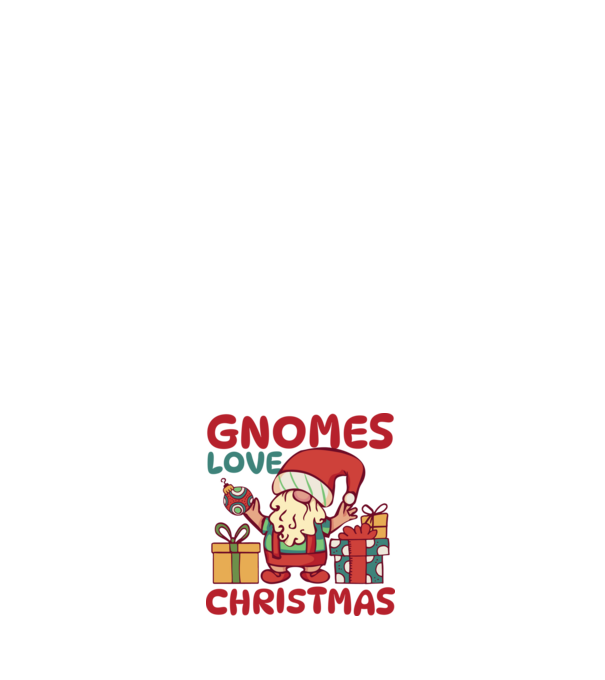 Gnomes LOVE Christmas model alb pe tricou