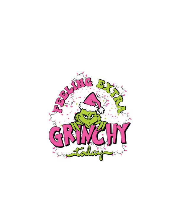 Feeling extra Grinchy today model negru pe tricou
