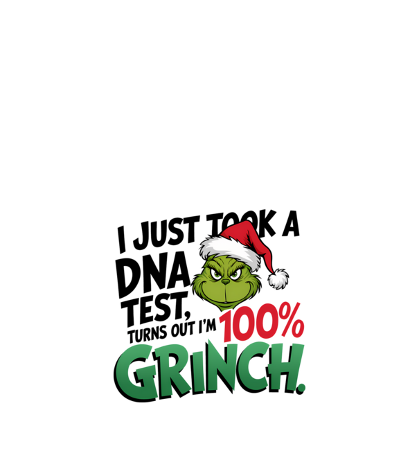 Grinch DNA test model alb pe tricou