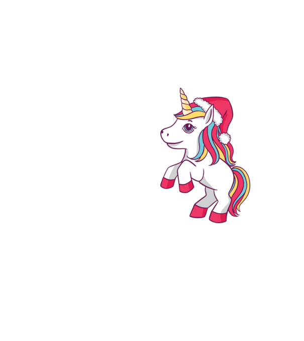 Unicorn de Crăciun model galben neon pe tricou