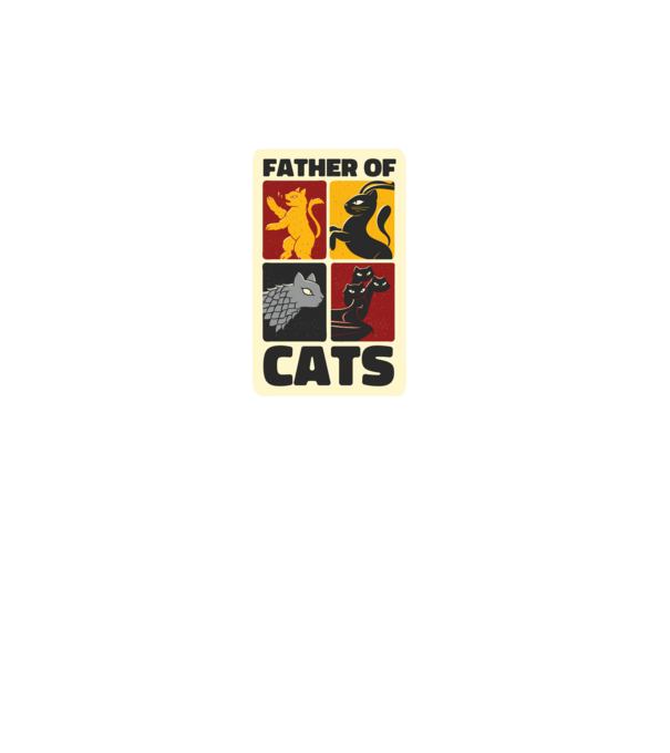 Father of Cats Game of Thrones parodie model turcoaz pe tricou