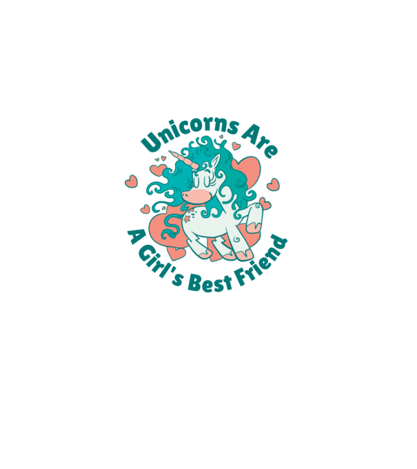 Unicornii sunt cei mai buni prieteni ai fetelor model alb pe tricou