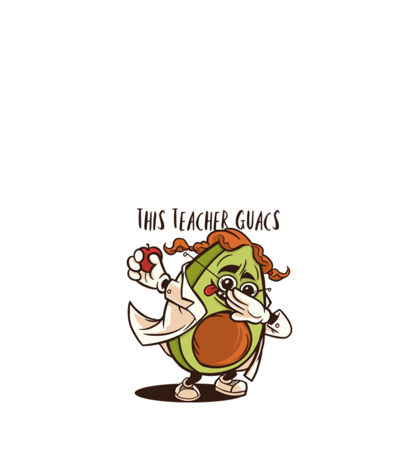 Profesor Avocado DAB model portocaliu pe tricou