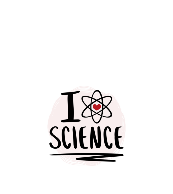 I Love Science știință model roșu pe tricou