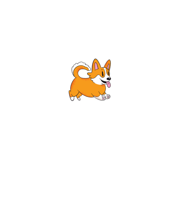 Tată de Corgi model negru pe tricou