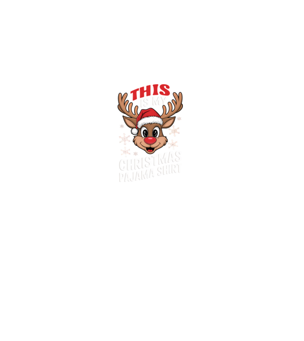 Christmas Pajama Reindeer Negru model negru pe tricou